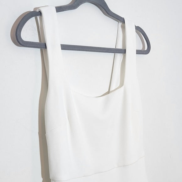 Lulus White Square Neck Sleeveless Midi Dress Size Small