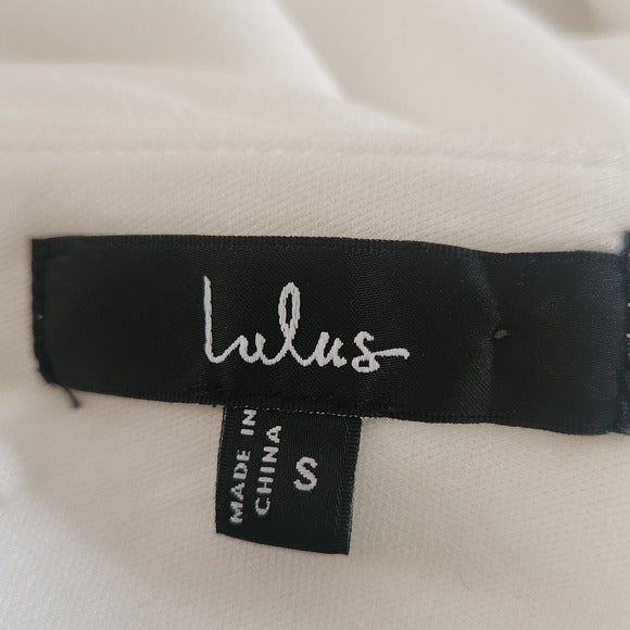 Lulus White Square Neck Sleeveless Midi Dress Size Small