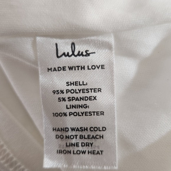 Lulus White Square Neck Sleeveless Midi Dress Size Small