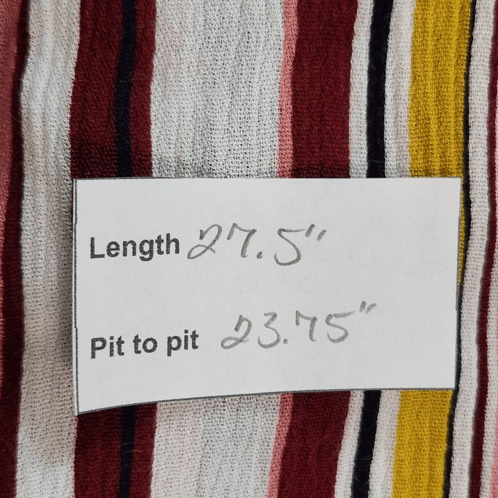 Cato Multi-Color Stripe Blouse with Full Sleeves Size 18/20 Plus Size Stripe Top