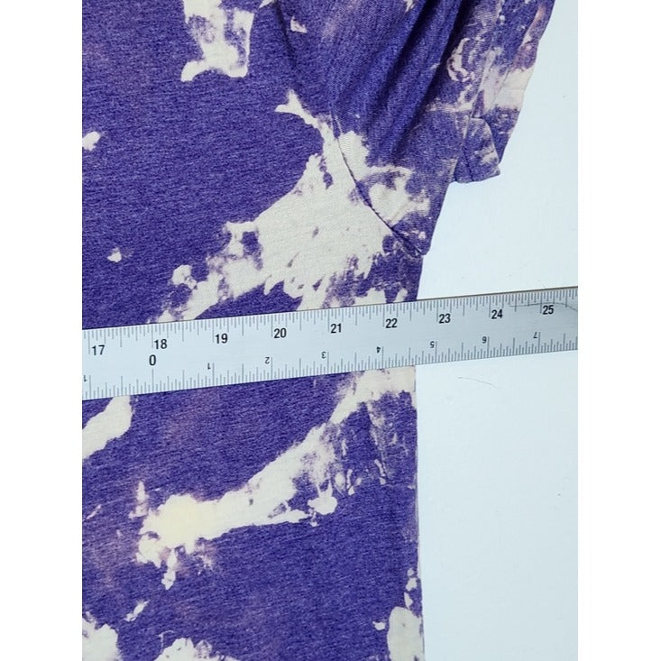 Gildan Purple and Off White Tie Dye Tee Size XL