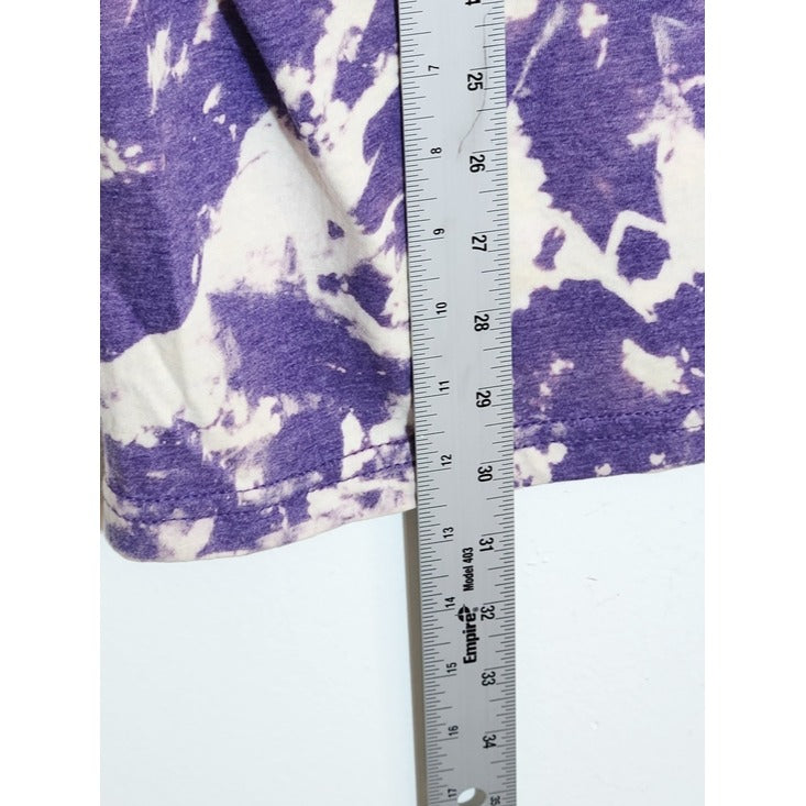 Gildan Purple and Off White Tie Dye Tee Size XL