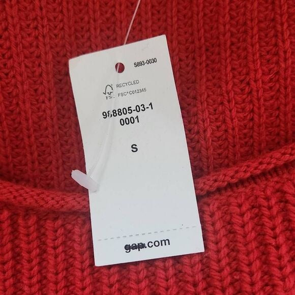 Gap Roll Neck Red Sweater Size Small, New
