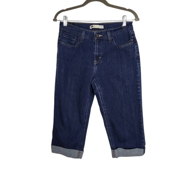 Levi's Cuffed Denim Pedal Pushers Size 6
