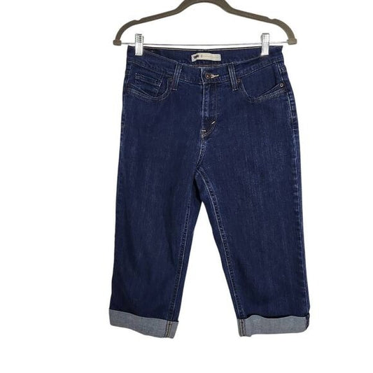 Levi's Cuffed Denim Pedal Pushers Size 6