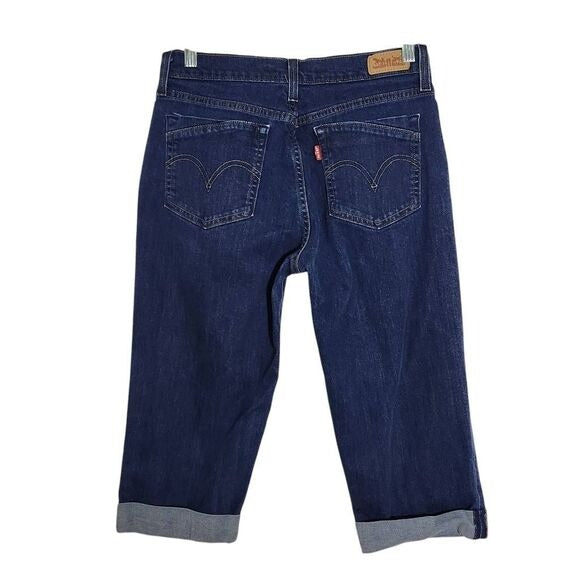 Levi's Cuffed Denim Pedal Pushers Size 6