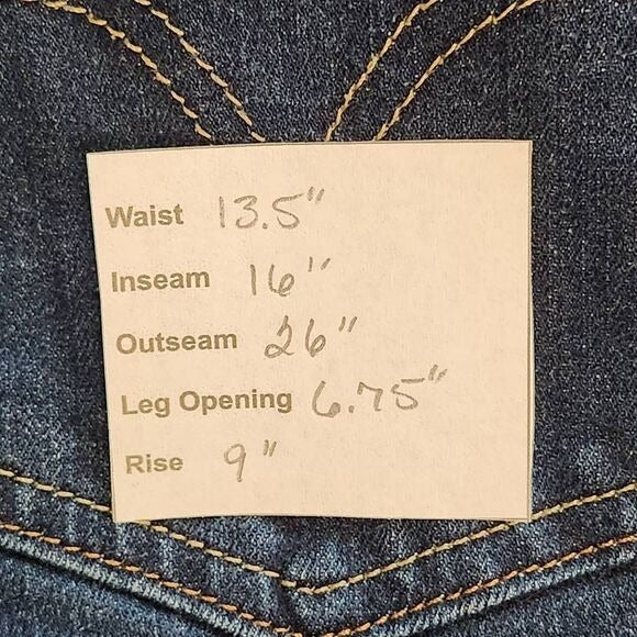 Levi's Cuffed Denim Pedal Pushers Size 6