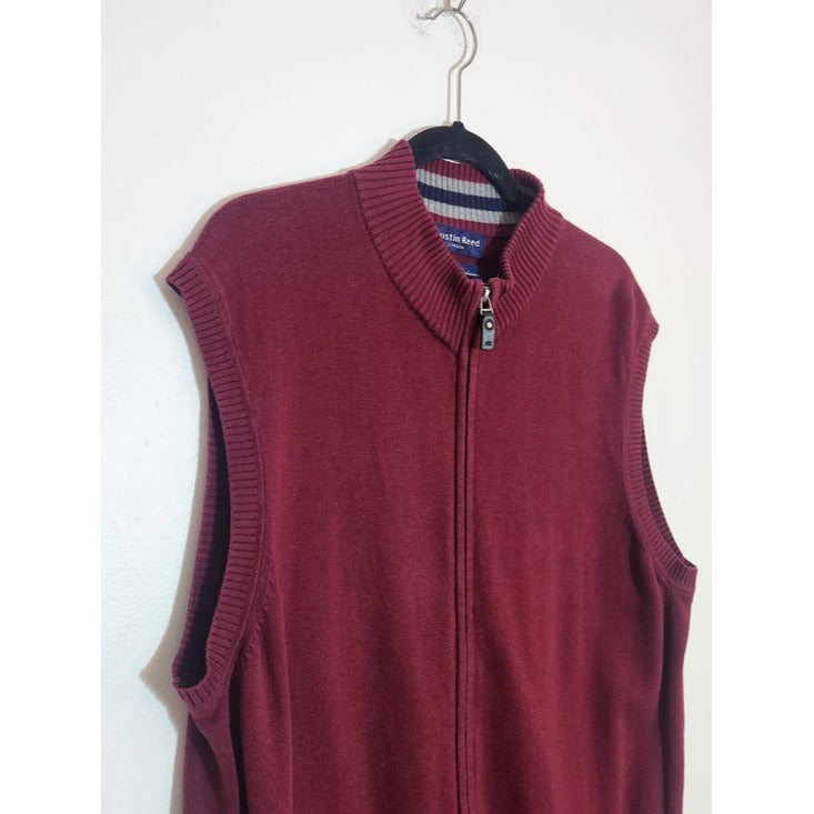 Austin Reed London Burgundy Sweater Vest Size XL