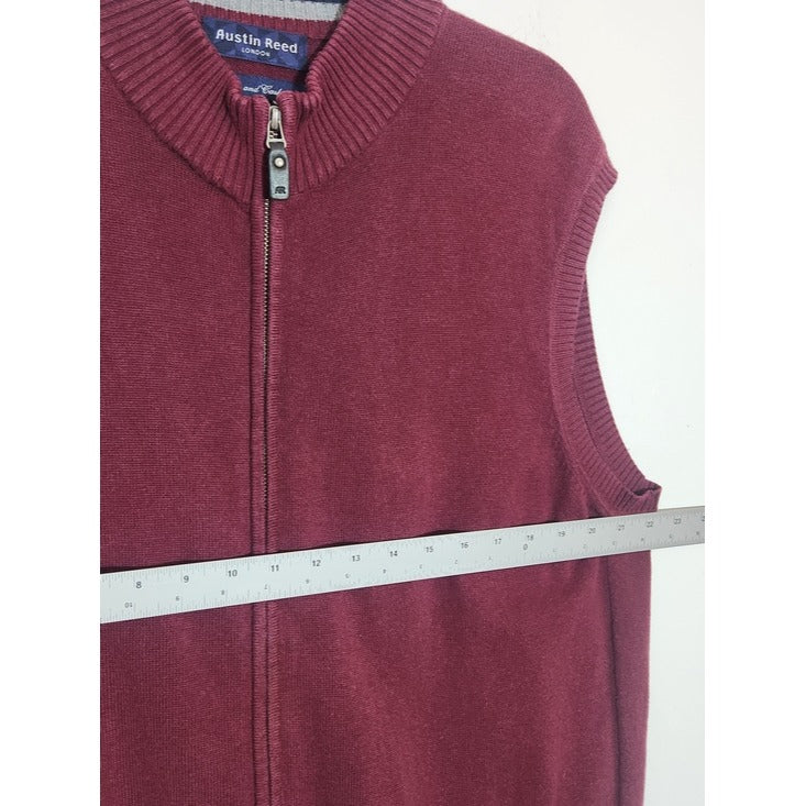 Austin Reed London Burgundy Sweater Vest Size XL