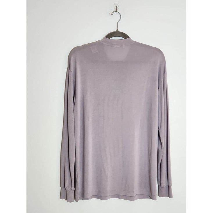Equipment Dusty Purple 100% Silk Long Sleeve Tee Size Medium