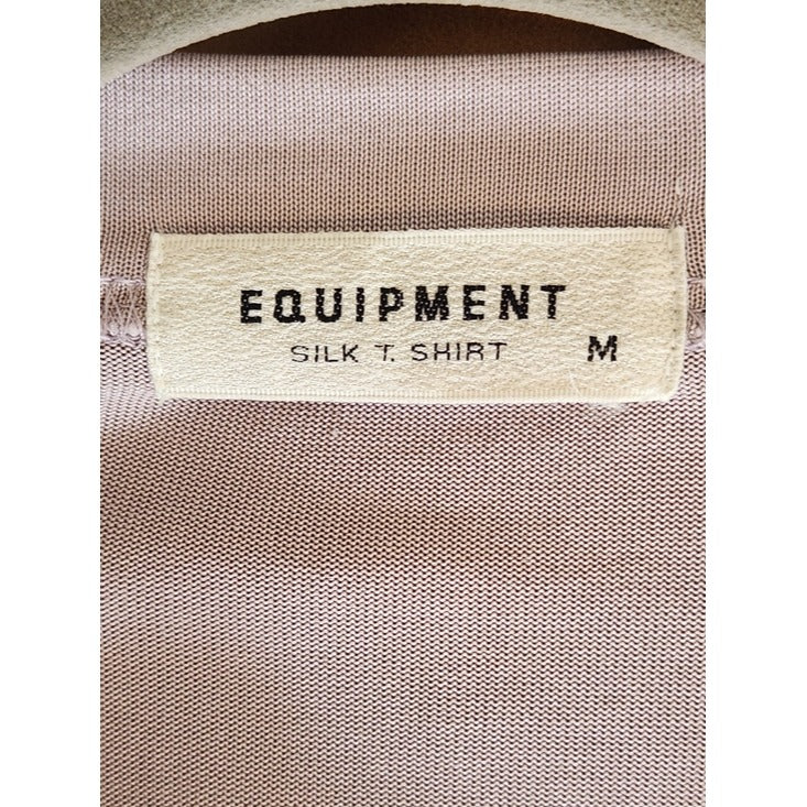 Equipment Dusty Purple 100% Silk Long Sleeve Tee Size Medium