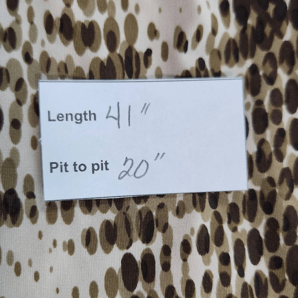 Ellen Tracy Brown Snakeskin Print Dress Size Medium Wedding Guest Dress