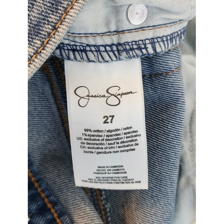 Jessica Simpson Throwback Vintage Straight Cropped Jeans Size 27