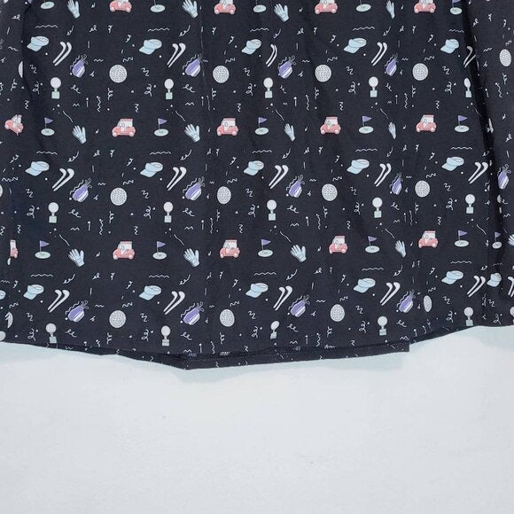 Kyodan Black Golf Skirt Size Medium Golf Print Skirt