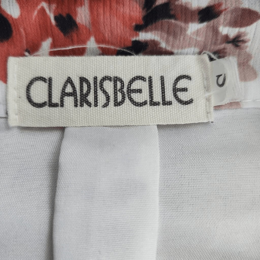 Clarisbelle Floral Chiffon Shirt Dress Size Small Coquette Wedding Guest Dress