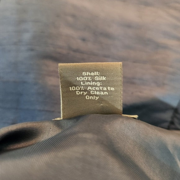 Ann Taylor Blue Sleeveless Silk Dress Size 10 Blue Wedding Guest Dress