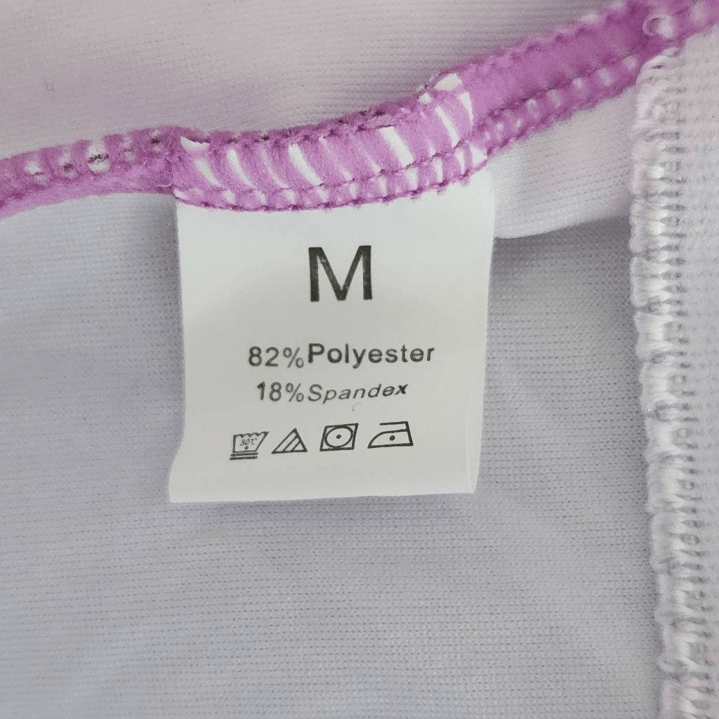Pink and Purple One-Piece Swimsuit NWOT Size Medium Abstract Print Swimwear