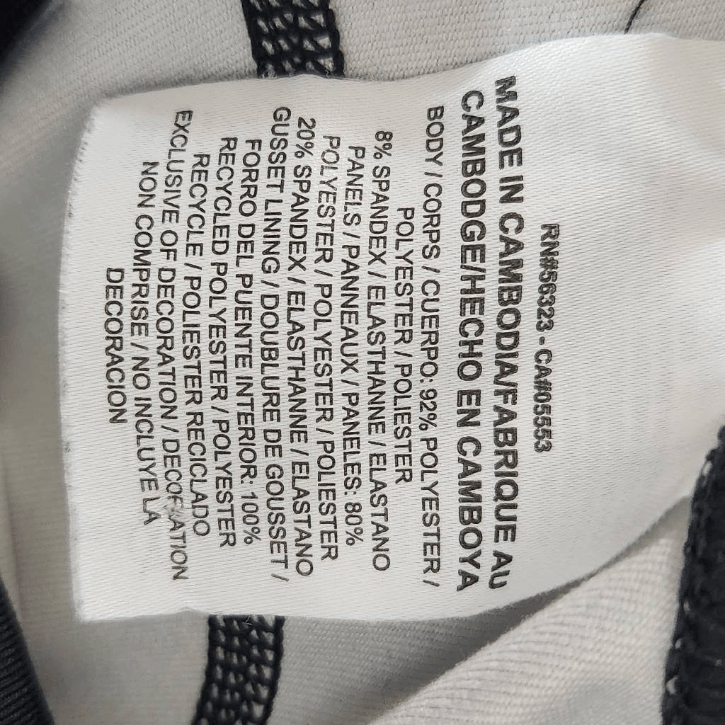 Nike Blue and Black Capri Leggings Size Medium Nike Blue Print Leggings