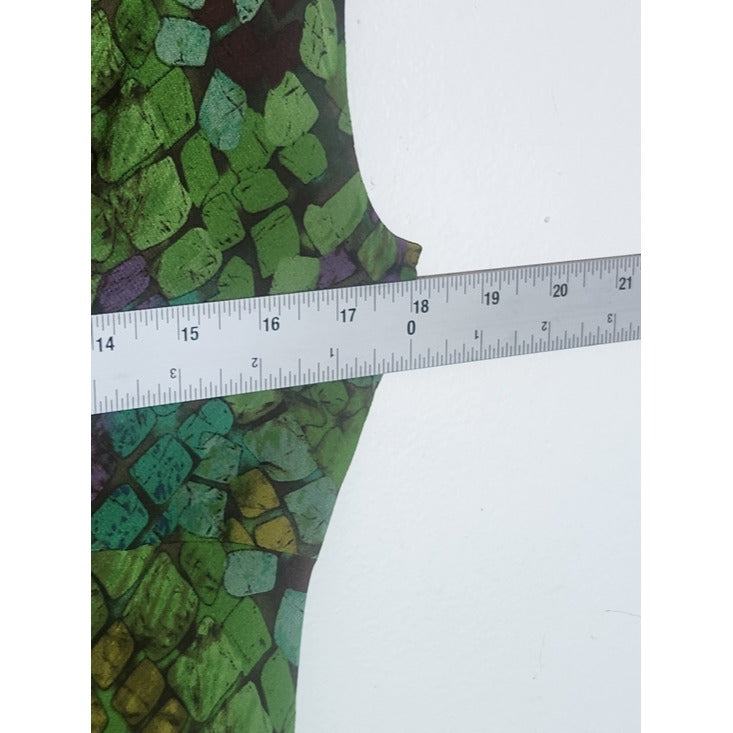Jones New York Green Abstract Mosaic Print Silk Midi Dress Size 10