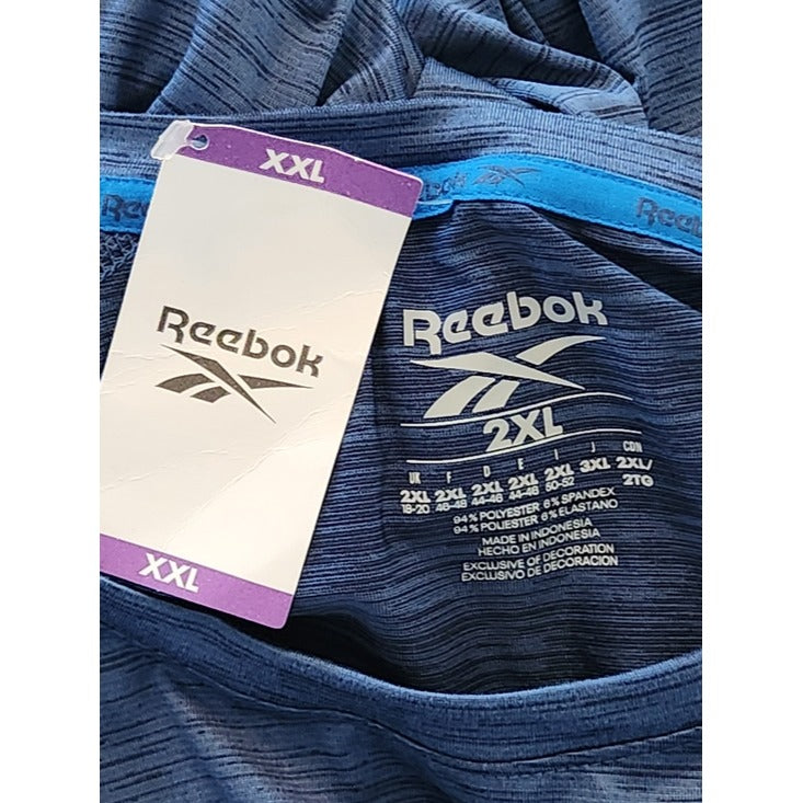 Reebok Blue Performance Short Sleeve T-Shirt Size XXL NWT