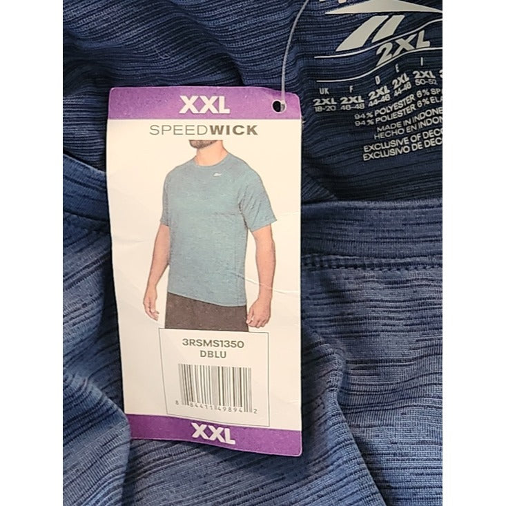 Reebok Blue Performance Short Sleeve T-Shirt Size XXL NWT