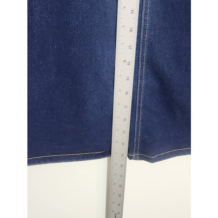 Alivia Ford Dark Wash Pull On Denim Pencil Skirt Size 18W