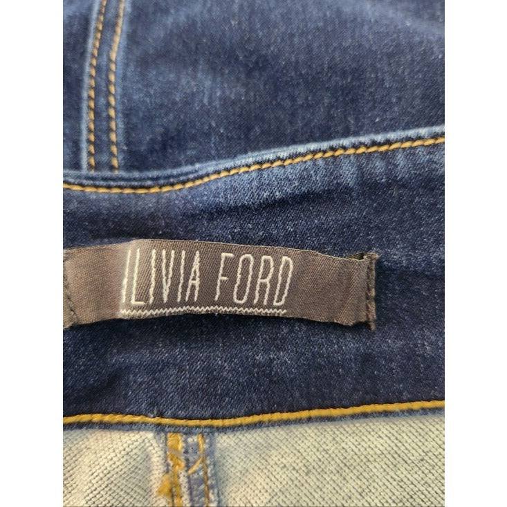 Alivia Ford Dark Wash Pull On Denim Pencil Skirt Size 18W