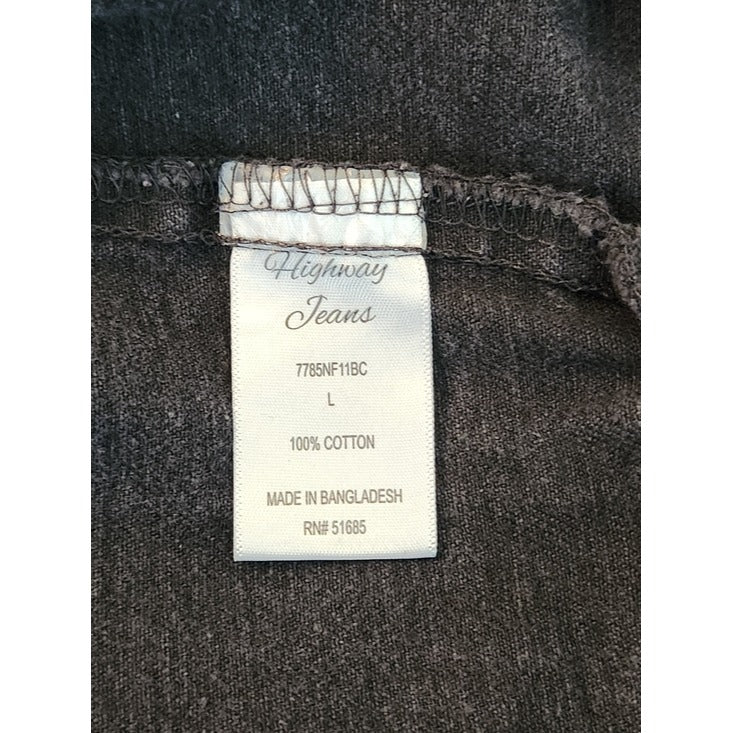 Highway Jeans Black Distressed Cropped Jean Jacket Size Large