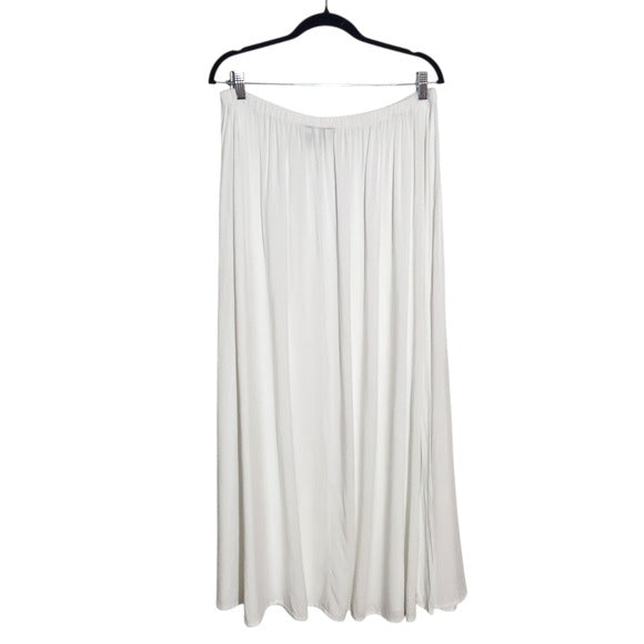 WD.NY White Boho Pull-On Maxi Skirt Size Large