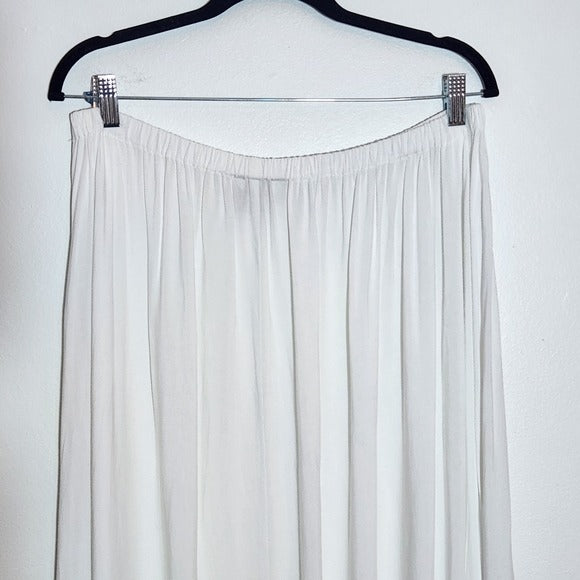 WD.NY White Boho Pull-On Maxi Skirt Size Large