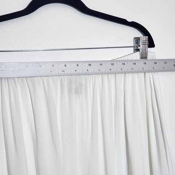 WD.NY White Boho Pull-On Maxi Skirt Size Large