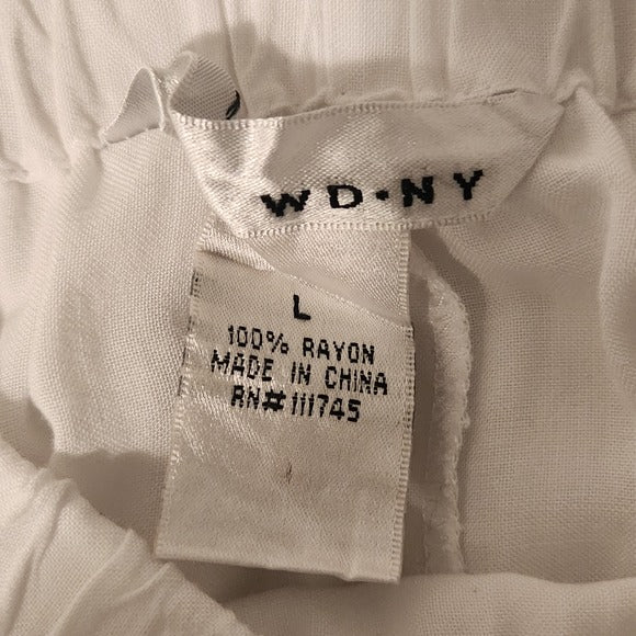 WD.NY White Boho Pull-On Maxi Skirt Size Large