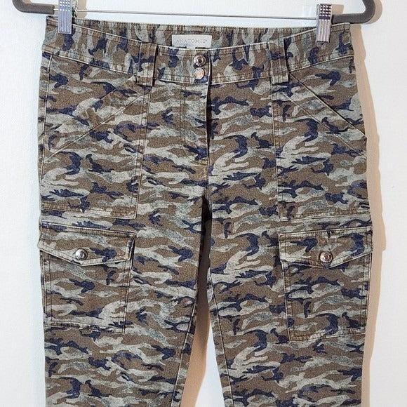 Anatomie Army Green Camo Skinny Cargo Pants Size Small