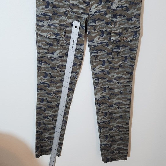 Anatomie Army Green Camo Skinny Cargo Pants Size Small