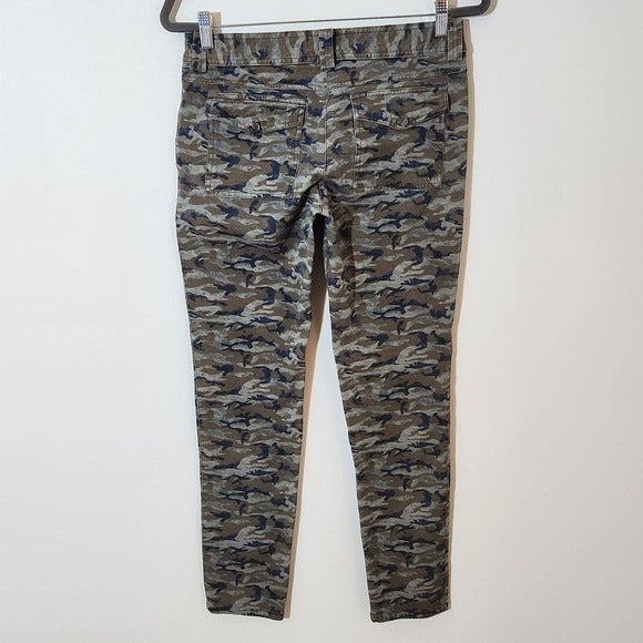 Anatomie Army Green Camo Skinny Cargo Pants Size Small