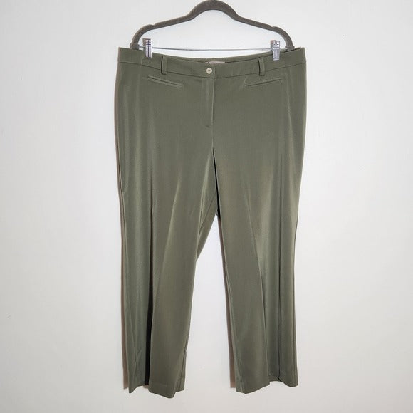 Chico's Sage Green Dress Pants Size 3 Short XL