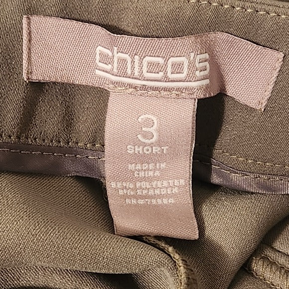 Chico's Sage Green Dress Pants Size 3 Short XL