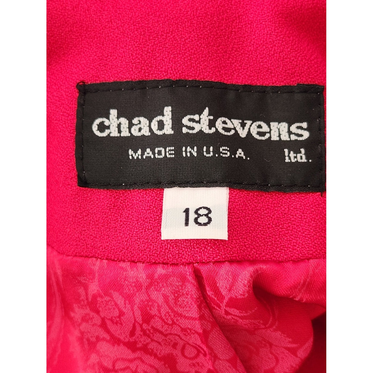 Chad Stevens Vintage Red Single Button Blazer Style Coat Size 18 NWT Flaw