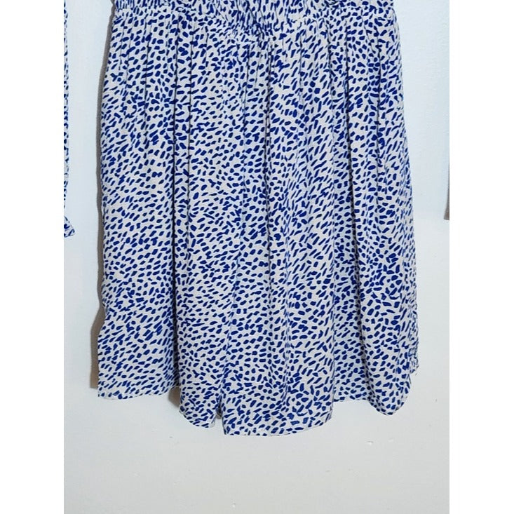 Lovestitch Blue and White Print Romper Size Small NWT