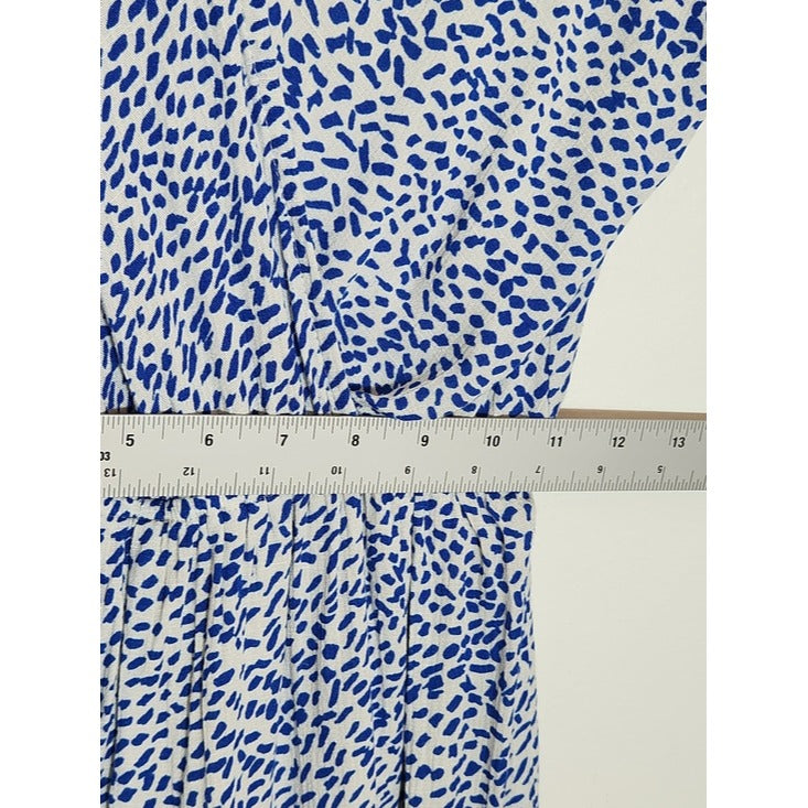Lovestitch Blue and White Print Romper Size Small NWT