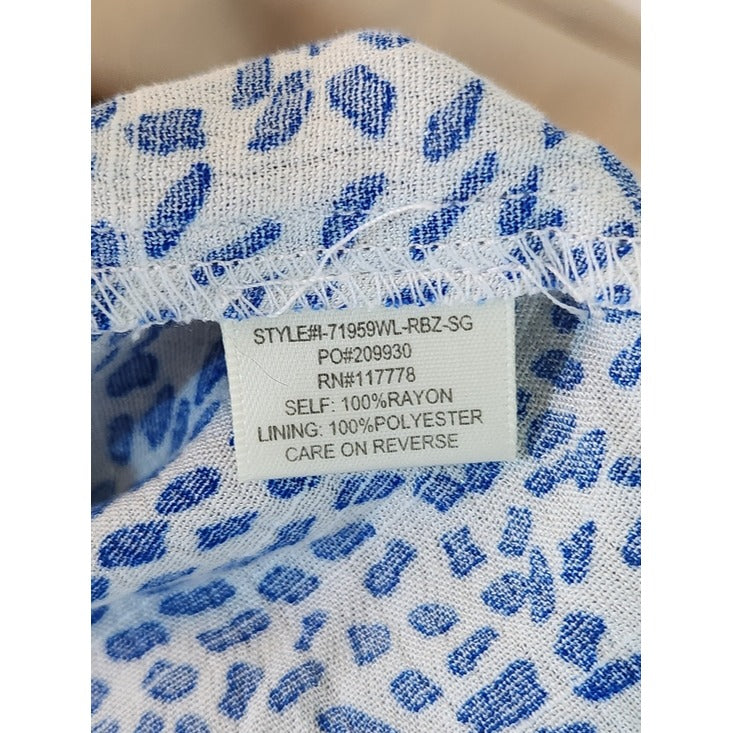 Lovestitch Blue and White Print Romper Size Small NWT