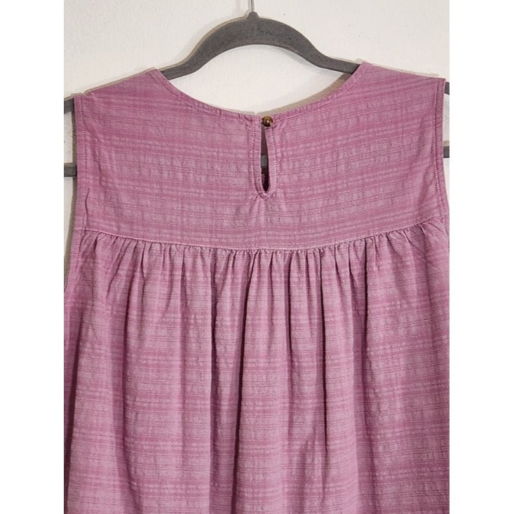 Sonoma Lilac Sleeveless Gathered Blouse Size Large NWT