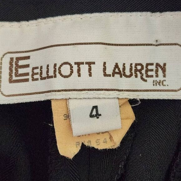 Elliott Lauren Black Dress Pants Size 4 Vintage Black Pants