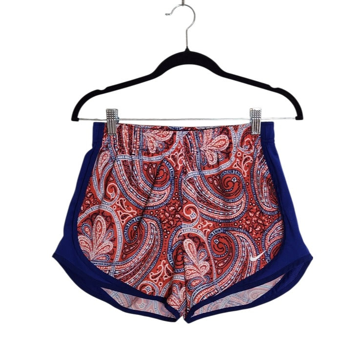 Nike Red and Blue Paisley Running Shorts Size Small