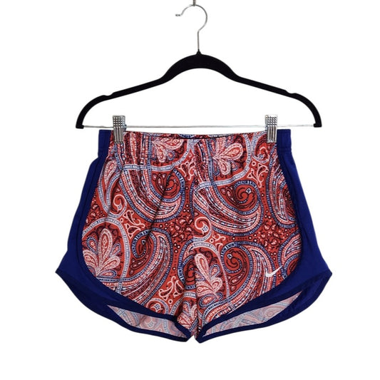 Nike Red and Blue Paisley Running Shorts Size Small