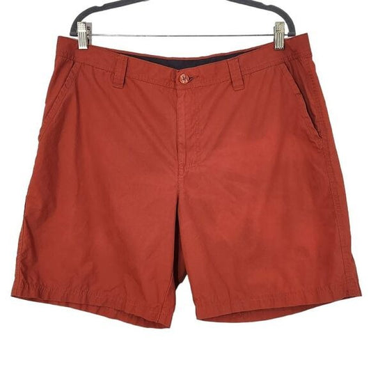 Columbia Orange Flat Front Shorts Size 38 Rust Orange Columbia Preppy Shorts