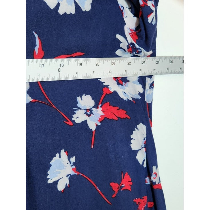 Roz & Ali Navy Floral Open Front Blazer Size 2X