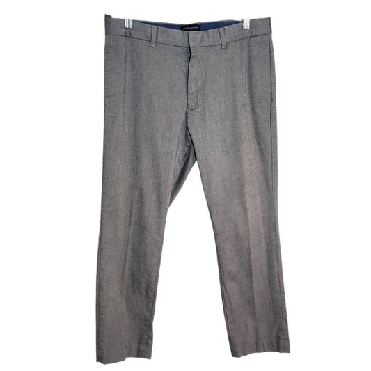 Banana Republic Gray Aiden Slim Fit Straight Leg Dress Pants Size 34x30