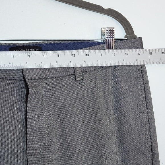 Banana Republic Gray Aiden Slim Fit Straight Leg Dress Pants Size 34x30