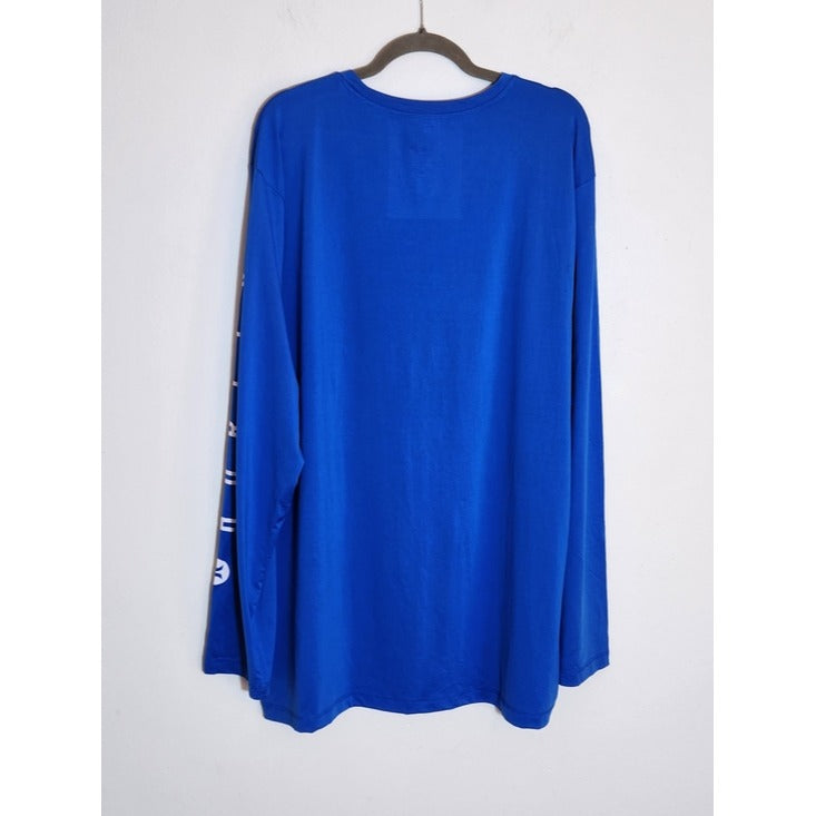 Hurley Mens Blue Performance Long Sleeve Tee Size XXL